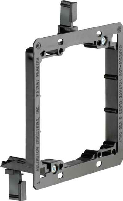 Arlington Industries Low Voltage mounting bracket, two gang for installation on existing construction for class 2 wiring only.