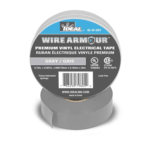 Ideal Industries Electrical Tape High UV Resistance Flame Retardant Weather Resistant Gray
