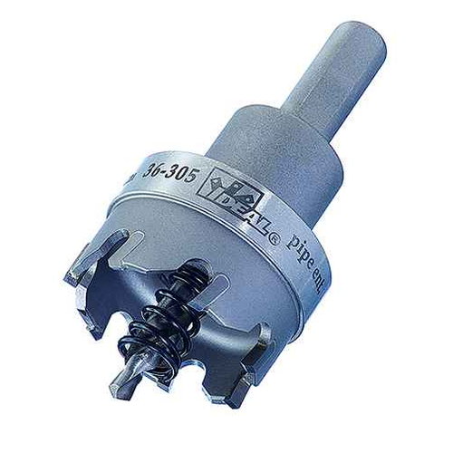 Ideal Industries TKO Carbide-Tipped Hole Cutter 1-3/8 Inch Sheet Metal Stainless Steel SmoothStart Pilot Drill