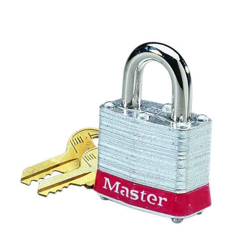 Ideal Industries Steel Safety Padlock 2 Inch Shackle Red Bumper Lockout Tagout
