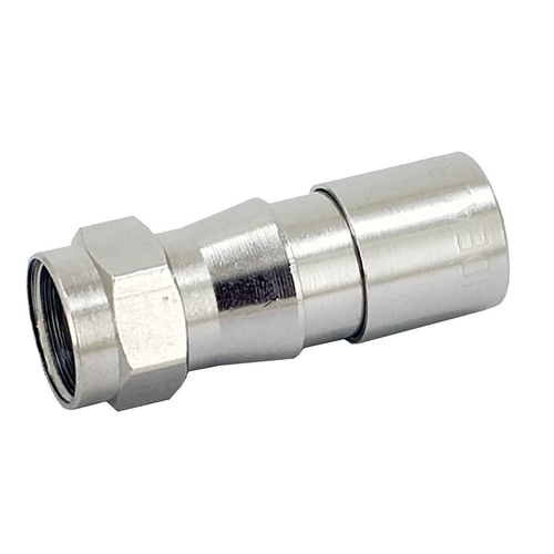 Ideal Industries RG-6 Quad Compression Connector Z6F Coax Cable Termination, 100 Pack
