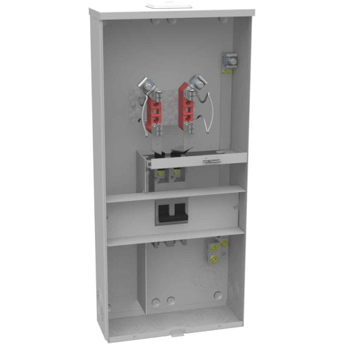 Milbank 4 Terminal Ringless Small Closing Plate 1-200 Ampere Main Breaker Wide Shell