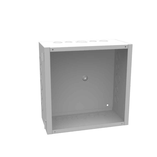 Milbank 12x6x12 Hinge Cover Type 1 UL Listed Steel Knockouts ANSI 61 Gray Flush Pull Ring Formed Hinges Mounting Holes In Bottom