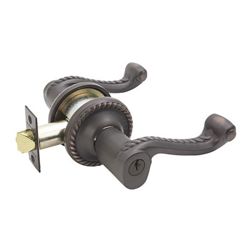 Emtek Classic Brass Key In Leverset - Rope Lever with Rosette Options - Single Cylinder