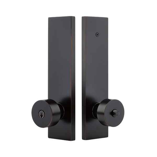 Emtek 5302 Modern Rectangular Single Point Lockset with Round Knobs - Single Cylinder