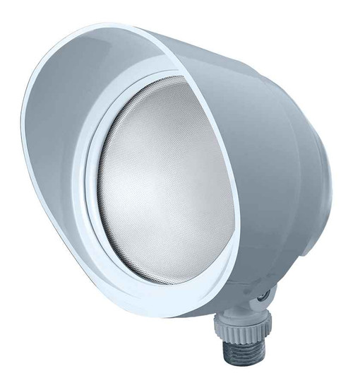 RAB BULLET FLOOD 12W WARM LED 120V W/ HOOD & LENS WHITE