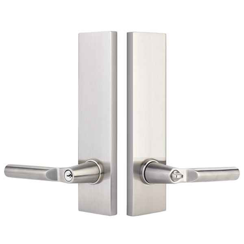 Emtek Modern Rectangular Single Point Lockset with Hanover Lever - Single Cylinder