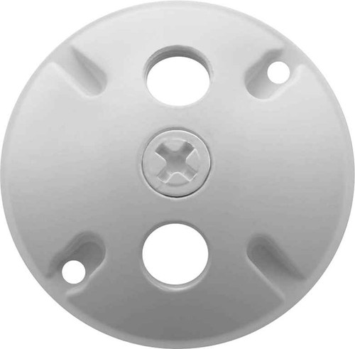 RAB OUTDOOR ACCESSORY WEATHERPROOF COVER ROUND 3 HOLES WHITE