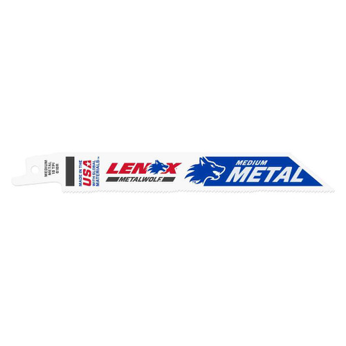 Lenox LENOX Metal Cutting Reciprocating Saw Blade with Power Blast Technology, Bi-Metal, 6-Inch, 18 Tpi, 5/Pk