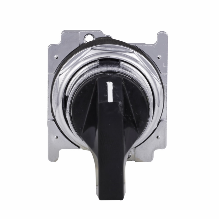 Eaton 10250T3052 10250T pushbutton, 10250T, 30.5 mm, Heavy-Duty, Cam 2, 60° throw, NEMA 3, 3R, 4, 4X, 12, 13, Non-illuminated, Three-position, Lever, Black actuator