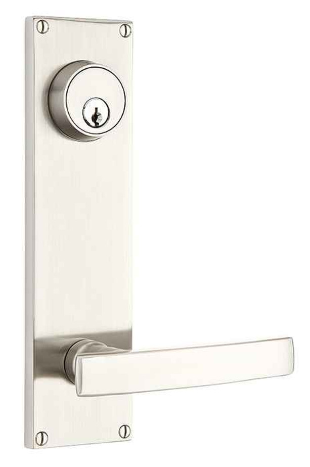 Emtek Emtek 8114 Modern 5-1/2" Keyed Sideplate Lockset, Passage/Single Keyed - Brass Tubular EMTEK-8114