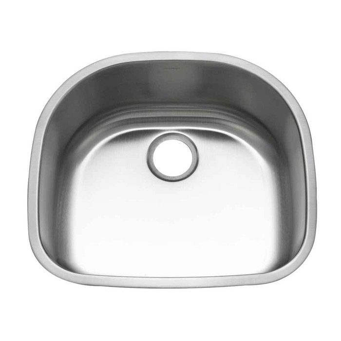 Houzer STS-1400 Eston 24" Stainless Steel Undermount Single D Bowl Kitchen Sink with Strainer & Bottom Grid Houzer STS-1400 Eston 24" Stainless Steel Undermount Single D Bowl Kitchen Sink with Strainer & Bottom Grid