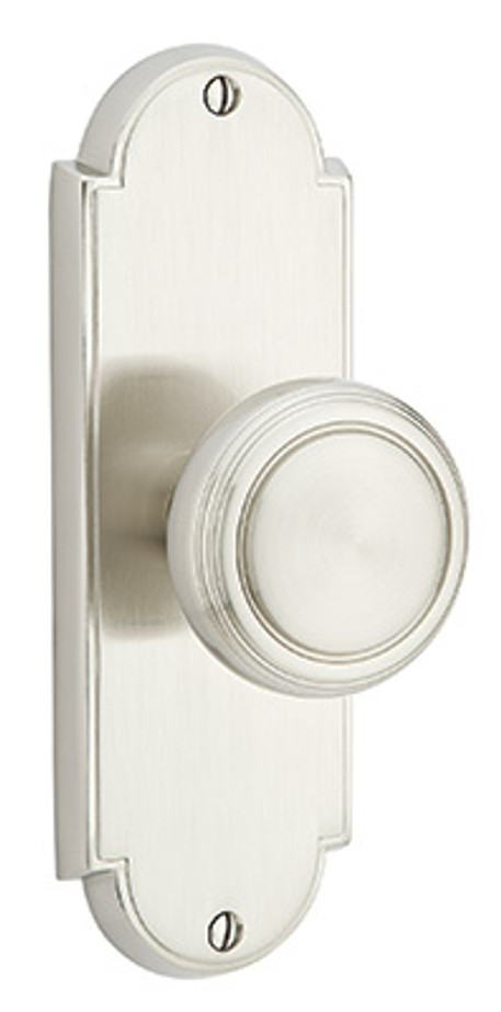 Emtek 8026 Delaware 7-1/8" Non-Keyed Sideplate Lockset, Privacy - Brass Tubular