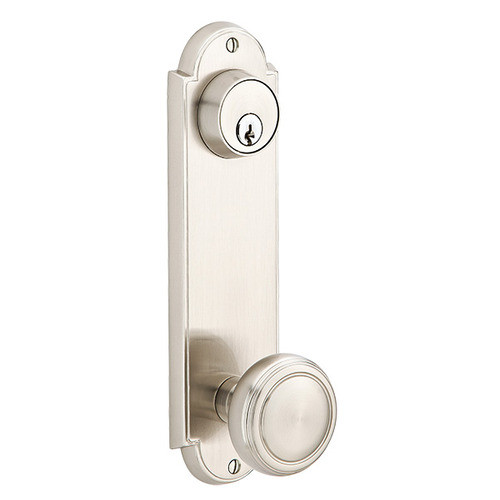 Emtek Emtek 8996 Delaware 5-1/2" Center-to-Center Keyed Sideplate Lockset, Passage/Single Keyed - Brass Tubular EMTEK-8996
