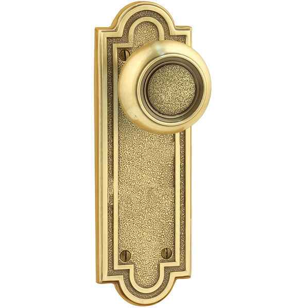 Emtek 8102 Belmont 7-1/2" Non-Keyed Sideplate Lockset, Passage - Brass Tubular