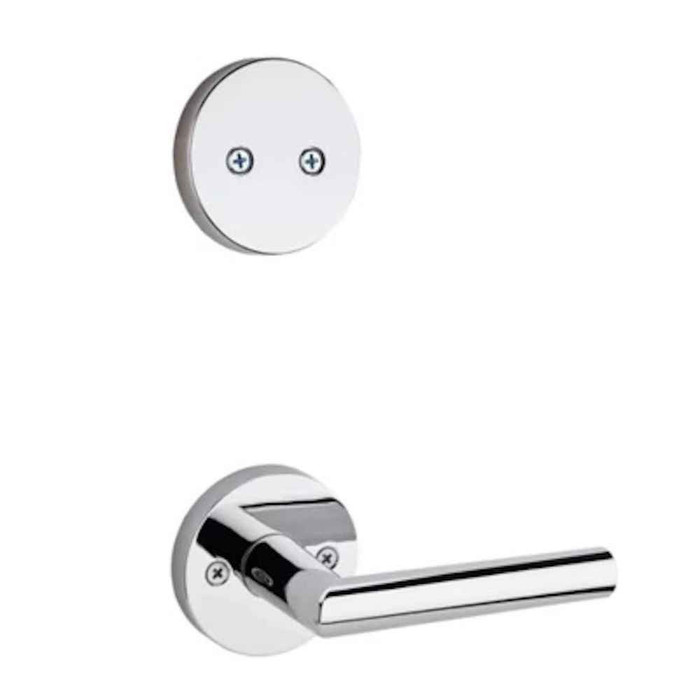 Kwikset 968MILRDT Milan Lever with Round Rose Interior Dummy Handleset Trim