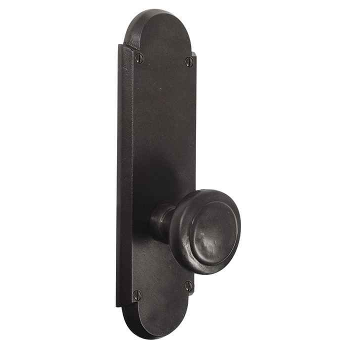 Emtek 7707 Sandcast Bronze #5 9-1/4" Non-Keyed Sideplate Tubular Lockset, Passage