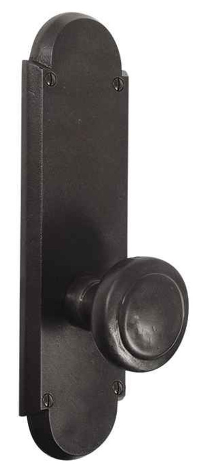 Emtek Emtek 7707 Sandcast Bronze #5 9-1/4" Non-Keyed Sideplate Tubular Lockset, Passage EMTEK-7707