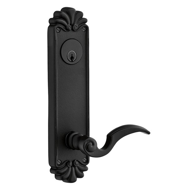 Emtek 6620 Tuscany #16 5-1/2" C-to-C Keyed Sideplate Lockset, Passage/Single Keyed - Lost Wax Cast Bronze Tubula