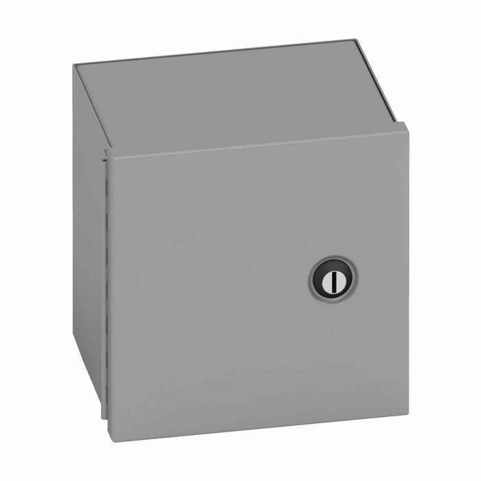 B-Line Eaton series Type 1 panel enclosures, 10" height, 4" length, 8" width, 1, Hinged cover, 1 enclosure, Wall mount, Small single door, Thru holes