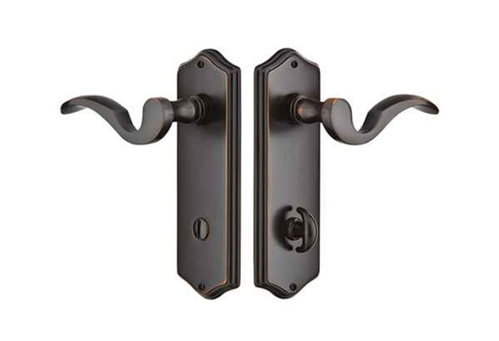 Emtek Emtek 8022 Colonial Plate 3-3/8" CTC - Sideplate Lockset - Brass Thumbturn Privacy Non-Keyed Style EMTEK-8022