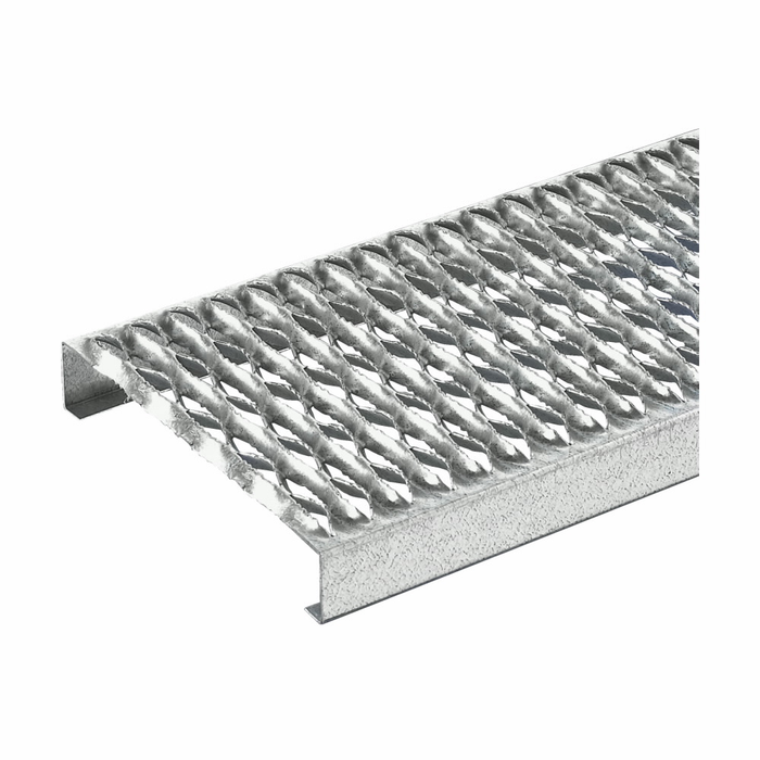 B-Line Eaton series Grip Strut ten diamond plank, 144" Grating length, 24" Grating width, Steel, 4.5" Channel size, Mill-galvanized, 14 gauge