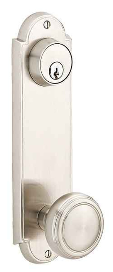 Emtek Emtek 8997 Delaware 5-1/2" Center-to-Center Keyed Sideplate Lockset, Passage/Double Keyed - Brass Tubular EMTEK-8997