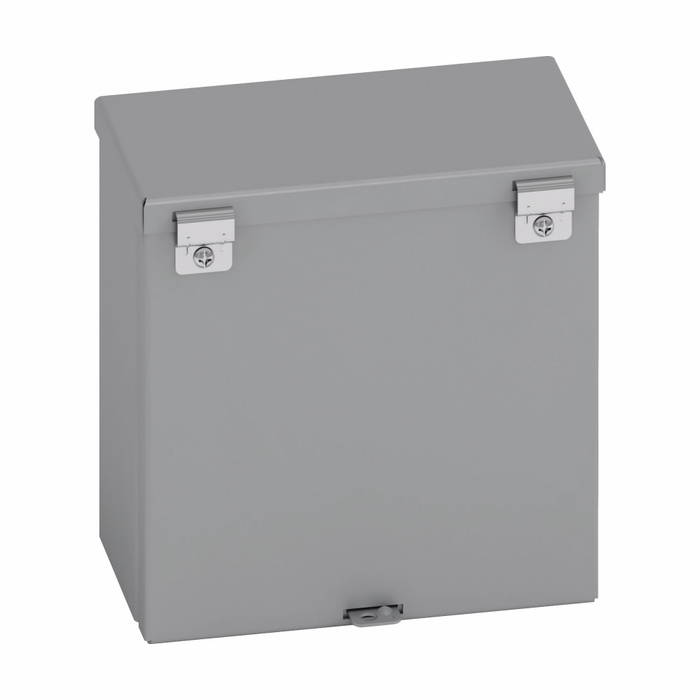 B-Line Eaton series Type 3/3R junction boxes, 12" height, 6" length, 8" width,  3R, Hinged cover, RTHC NK enclosure, Surface mounted, Small single doo