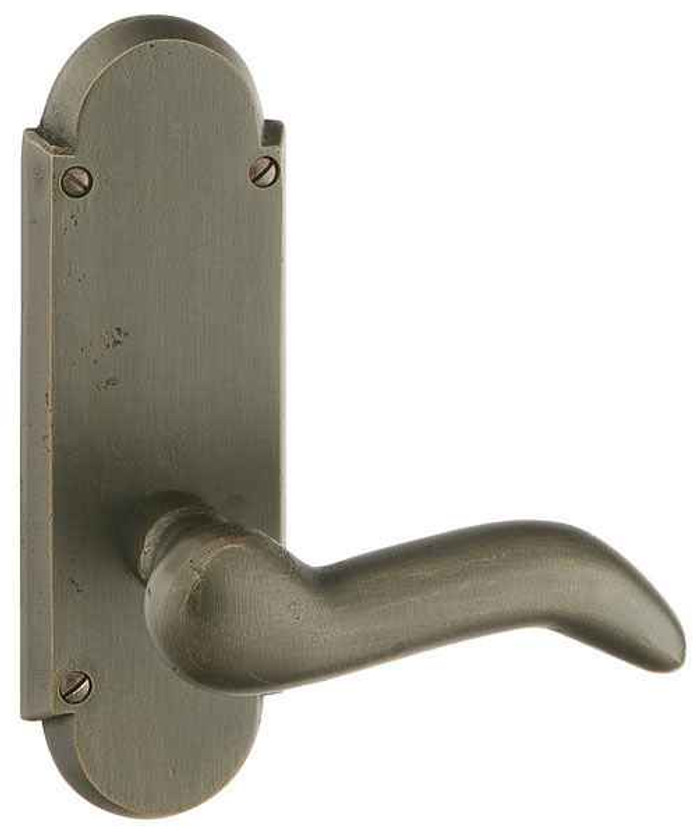 Emtek Emtek 7207 Sandcast Bronze #5 7-1/4" Non-Keyed Sideplate Tubular Lockset, Privacy EMTEK-7207