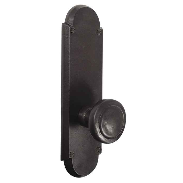 Emtek 7807 Sandcast Bronze #5 9-1/4" Non-Keyed Sideplate Tubular Lockset, Privacy
