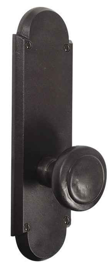Emtek Emtek 7807 Sandcast Bronze #5 9-1/4" Non-Keyed Sideplate Tubular Lockset, Privacy EMTEK-7807