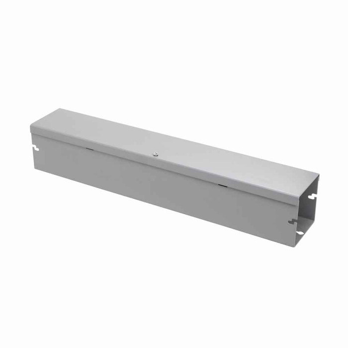 B-Line Eaton series wireway, 2.5" height, 12" length, 2.5" width, HSNK wireway, Thru holes, No knockouts, Hinged cover, 1, Steel, Hinged, ANSI 61 gra