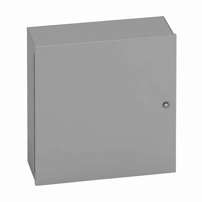 B-Line Eaton series wall mounted panel enclosure, 24" height, 6" length, 16" width, 12, Hinged cover, 12 enclosure, Wall mount, Medium single door, E