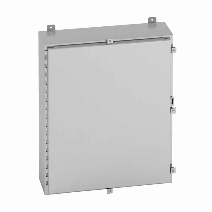 B-Line Eaton series wall mounted panel enclosure, 30" height, 8" length, 20" width, 4X, Hinged cover, 4XS enclosure, Wall mount, Medium single door,
