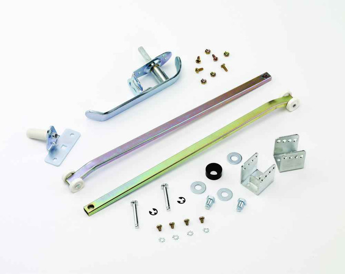 B-Line Eaton series lock latch and handle, 12, Bright plated, Handle kits used for 3 point field modification, Single-door enclosure padlock handle k