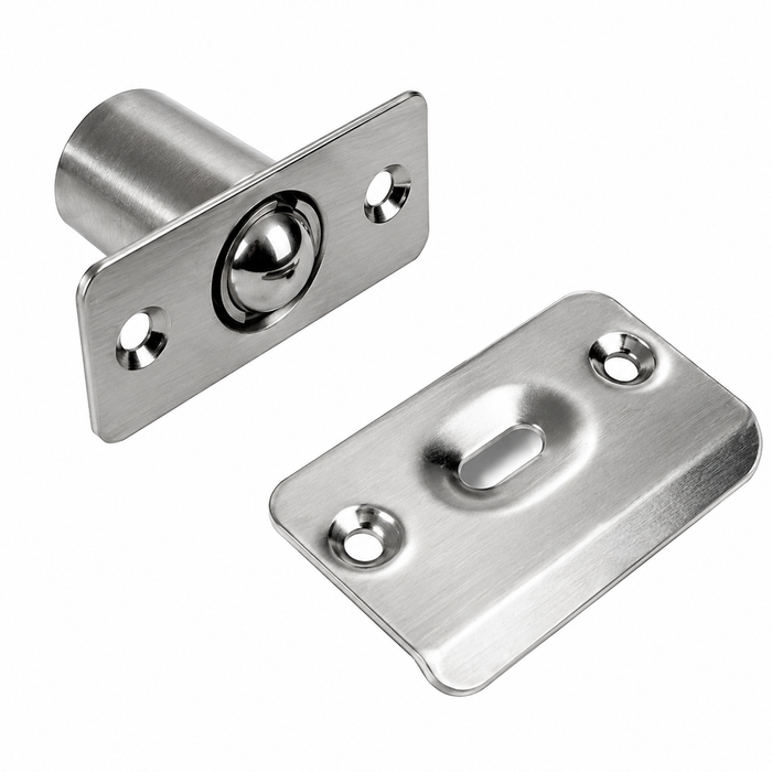 Don-Jo 1712 Ball Catch Latch in Cast Brass, 2-1/4" Length with Adjustable Height and Included Strikes