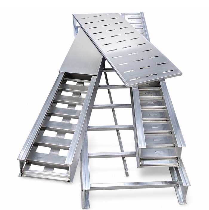 B-Line Eaton series imperial cable tray and ladder, 6.12" height, 144" length, 24" width, 27.74lbs, Straight section series 26, Aluminum, 9" rung spac