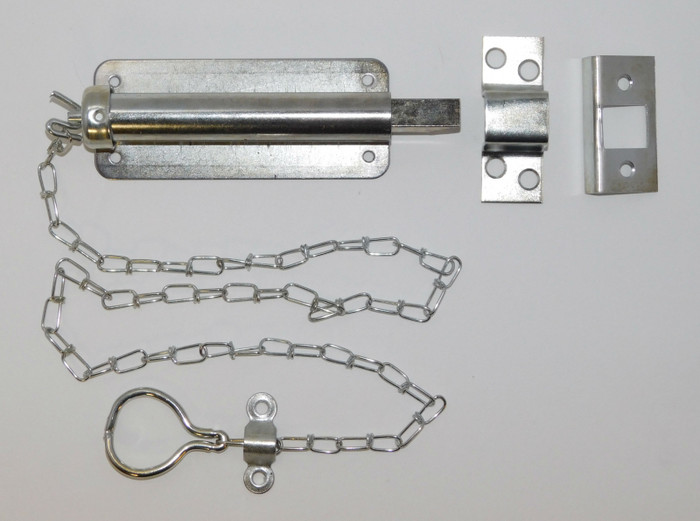 Don-Jo 1540 Chain Bolt, 26.5" Long, Zinc Material, Chrome Plated