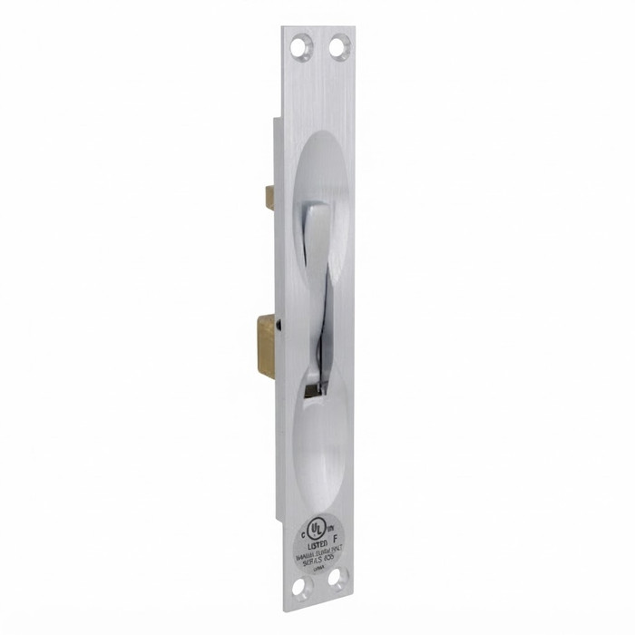 Don-Jo 1555 Flush Bolt, 6-3/4" x 1", Cast Brass with 3/4" Bolt Throw and 12" Rod