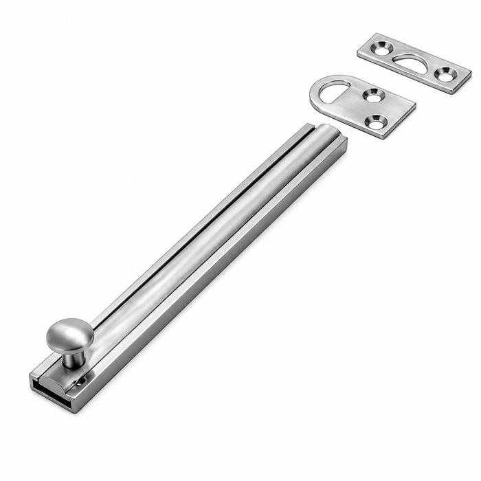 Don-Jo SB-12 Slide Bolt 12" x 5/8" Solid Brass with Rim and Mortise Strikes