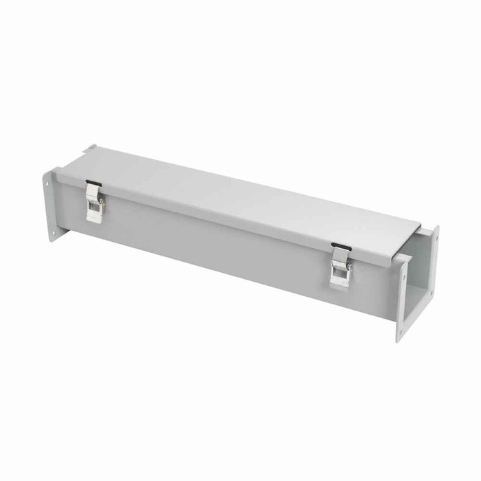 B-Line Eaton series wiring trough, 4" height, 4" length, 4" width, 12LW wireway, Wireway hanger, Hinged cover, 12, Steel, Oil-resistant gasket, Hinge