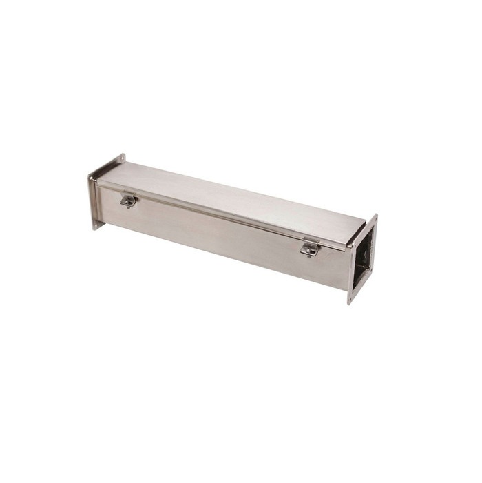 B-Line Eaton series wireway, 4" height, 120" length, 4" width, 4XSFW wireway, Wireway hanger, Hinged cover,  4X, 304 stainless steel, Seamless poured