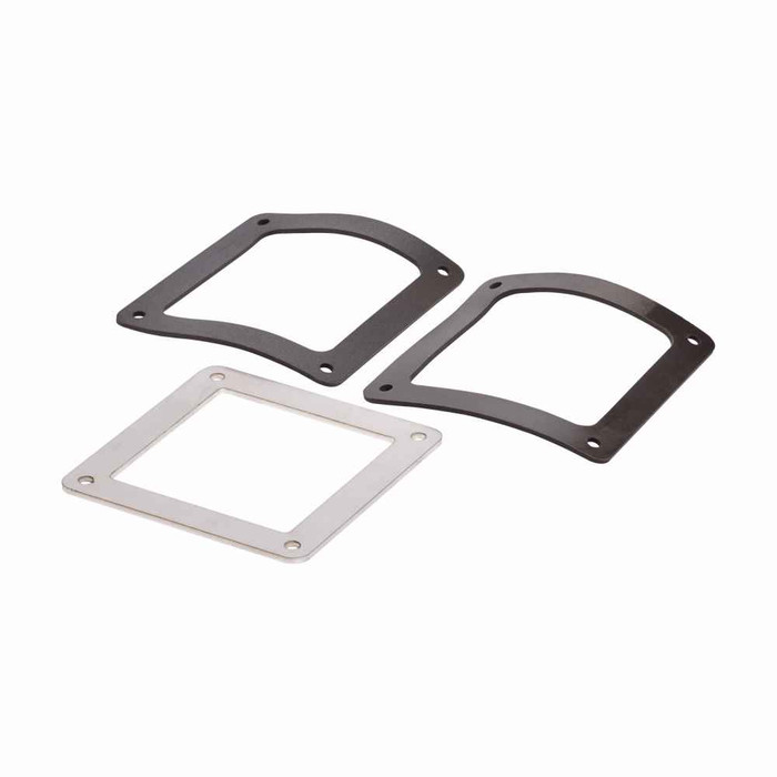 B-Line Eaton series wireway miscellaneous fitting, Feed through, Box connector, 4X, Stainless steel, Brushed finish, 4" X 4"
