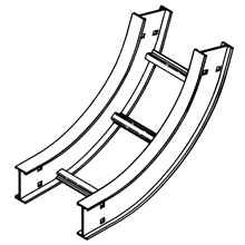 B-Line VERTICAL INSIDE BEND, SERIES 2,3,4&5, 3" / 4" HEIGHT, 60 DEG., 30" WIDTH, 12" RADIUS, ALUMINUM