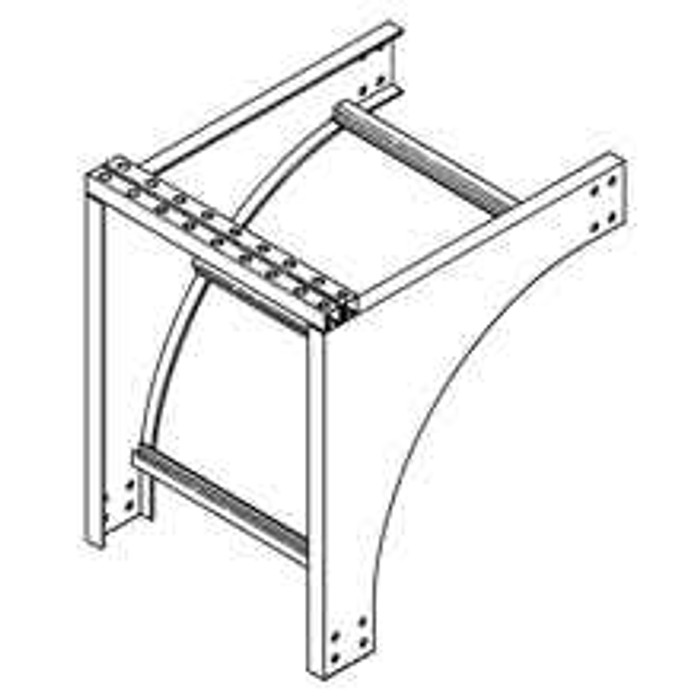 B-Line CABLE SUPPORT FITTING, SERIES 2,3,4&5, 3" / 4" HEIGHT, 18" WIDTH, 48" RADIUS, ALUMINUM