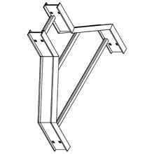 B-Line REDUCER, SERIES 2,3,4&5, STRAIGHT, 3" / 4" HEIGHT, 42" TO 30" WIDTH, ALUMINUM