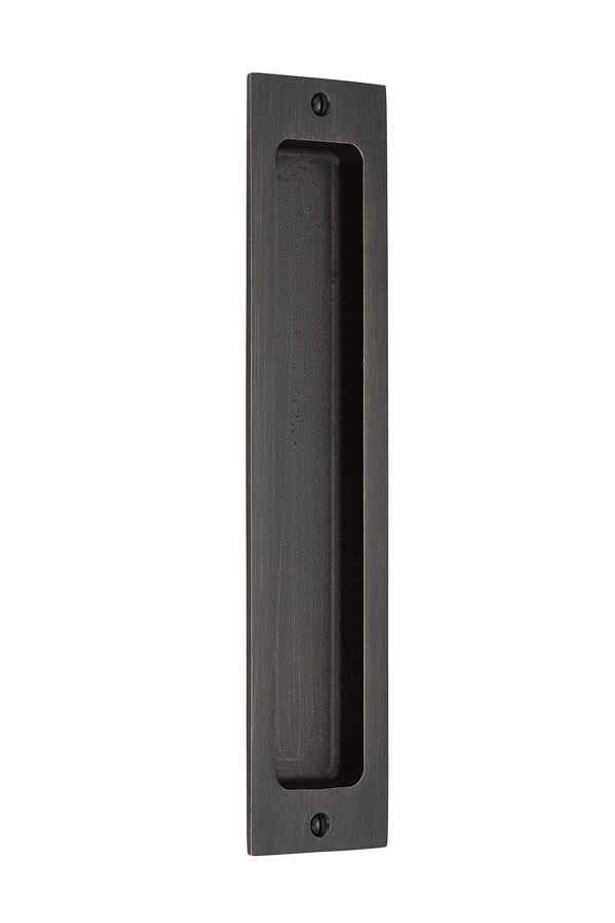 Emtek Emtek 220410 Rustic Modern Rectangular Sandcast Bronze Flush Pulls (2" x 10") EMTEK-220410