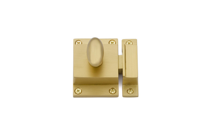Emtek 2270 Brass Cabinet Latch (2" x 2-1/4")