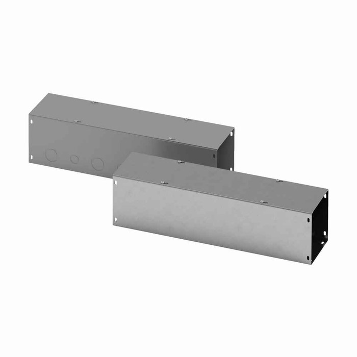 B-Line Eaton series wireway, 6" height, 24" length, 4" width, G NK wireway, Thru holes, No knockouts, Screw cover, 1, Steel, Plated screws, ANSI 61 g