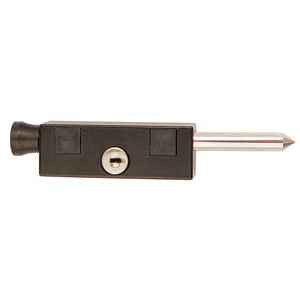 Emtek Keyed Patio Door Bolt in Bronze finish, model 206012, bolt extended